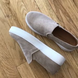 Tan slip ons